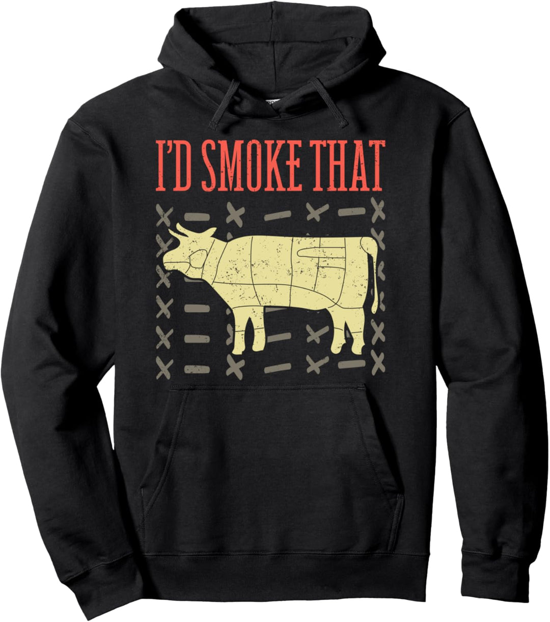 Ich würde das Grillen Rindfleisch Grillparty Grillmeister Pullover Hoodie