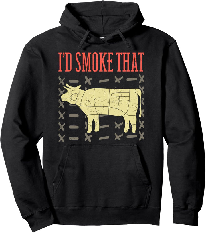 Ich würde das Grillen Rindfleisch Grillparty Grillmeister Pullover Hoodie