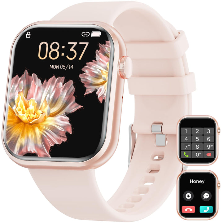 Hwagol Smartwatch Damen Herren, 1.85" Zoll Touchscreen Smart Watch mit Bluetooth Anrufe, Uhr Damen H