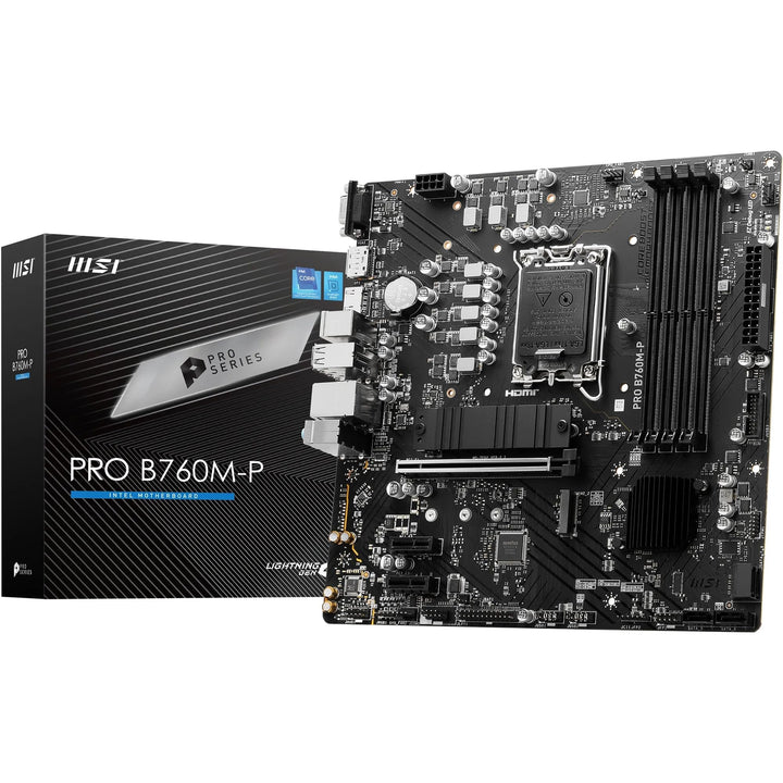 MSI PRO B760M-P Motherboard, Micro-ATX - Unterstützt Intel Core Prozessoren der 12. und 13. Generati
