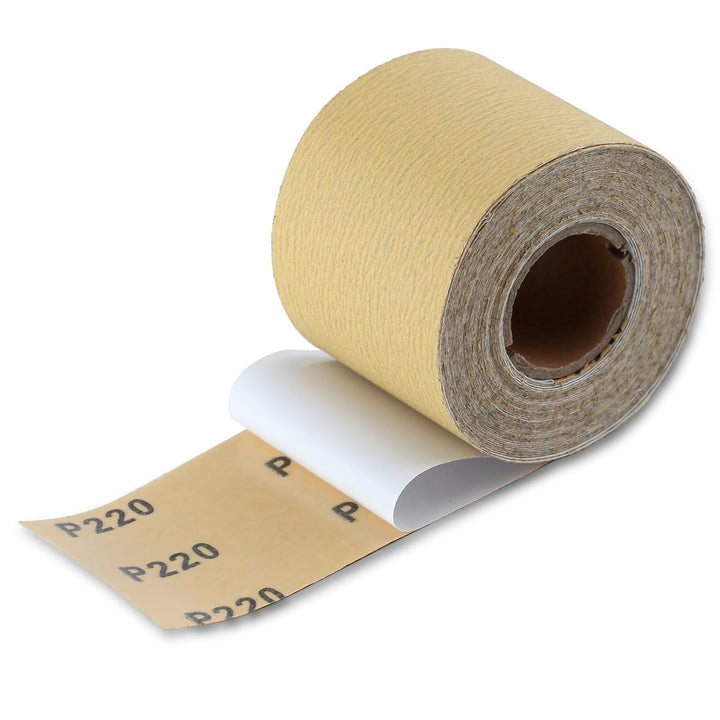 SPEEDWOX Schleifpapier mit 220er-Körnung, selbstklebend, PSA-Schleifpapier, 7,5 cm breit, 9,1 m lang