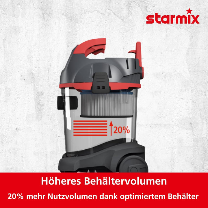 Starmix Universal-Staubsauger uClean 1432 ST, höchst vielseitiger Nass- und Trockensauger für Flexib