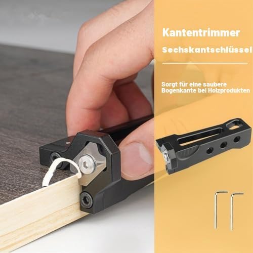 Holzbearbeitungs-Kantenschneider mit 3 Klingen, Aluminium-Banding, Bogentrimmen, Manuelles Hobelmess