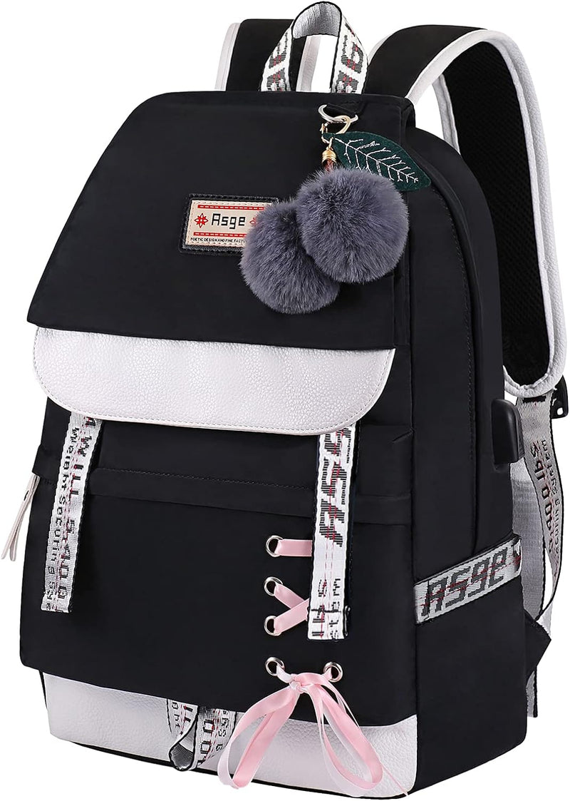 Asge Schulrucksack Mädchen Schulranzen Jungen Schultasche mit Ergonomischem Design Rucksack Campus B