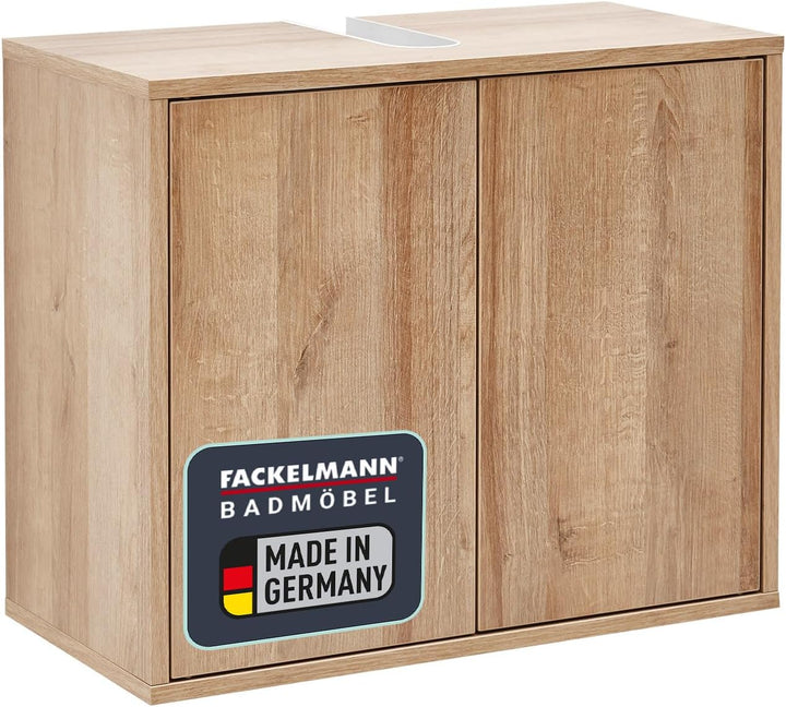 FACKELMANN Finn Waschbeckenunterschrank (60 x 50 x 30,5 cm) – Unterschrank für Waschbecken mit Aussp