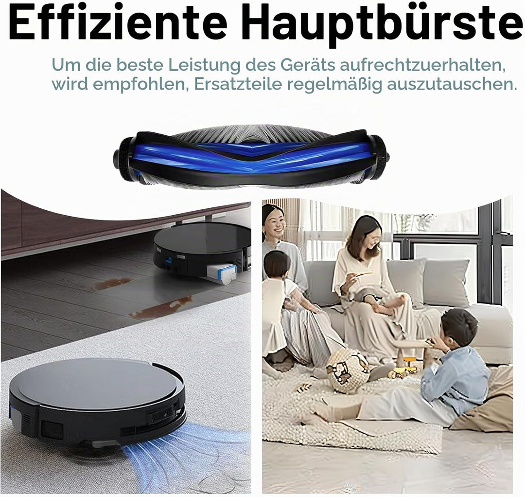 2 Stück Hauptbürste für Ecovacs DeebotT50 Pro Omni Gen2, T50 Omni, T50 Omni Gen2, T50 Pro Omni, T50