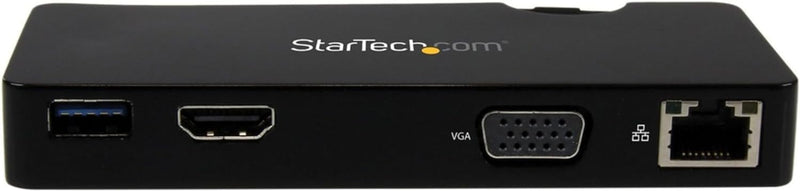 StarTech.com USB 3.0 Universal Laptop Mini Dockingstation mit HDMI oder VGA, Gigabit Ethernet, USB 3