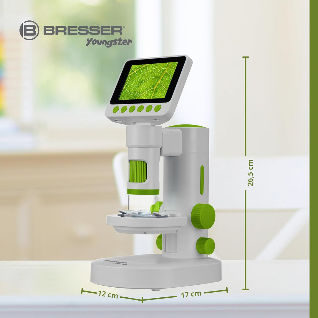 Bresser Youngster LCD-Mikroskop digitales Kinder-Mikroskop 3,5" Display 11,4x-129,8X Vergrösserung 4