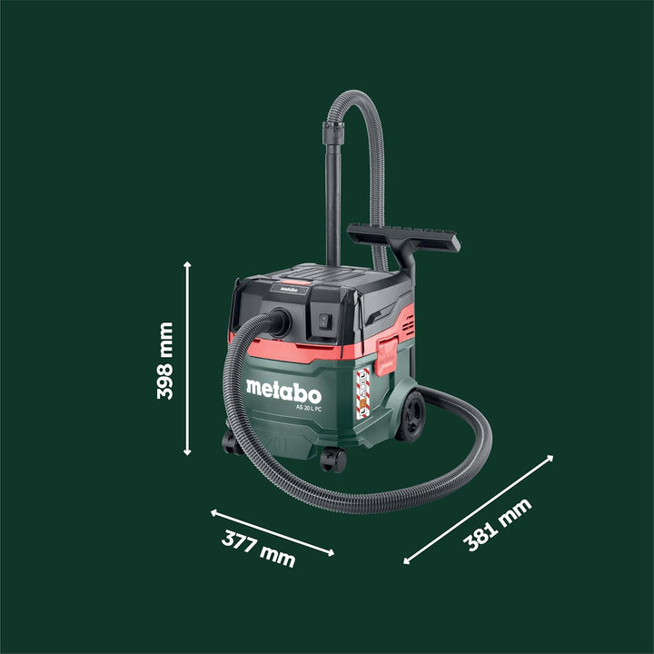 metabo AS 20 L PC Allessauger – 602083000 – Nass-/Trockensauger mit integrierter Filterabreinigung –