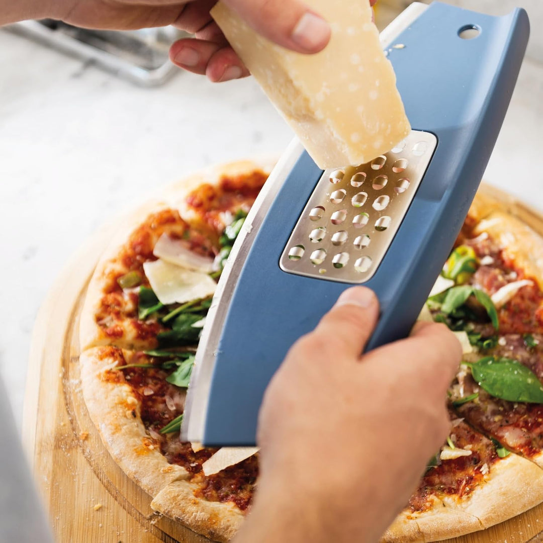 BergHOFF Leo kombiniert Pizza Schneide und Käse Reibe, blau Modern, Modern