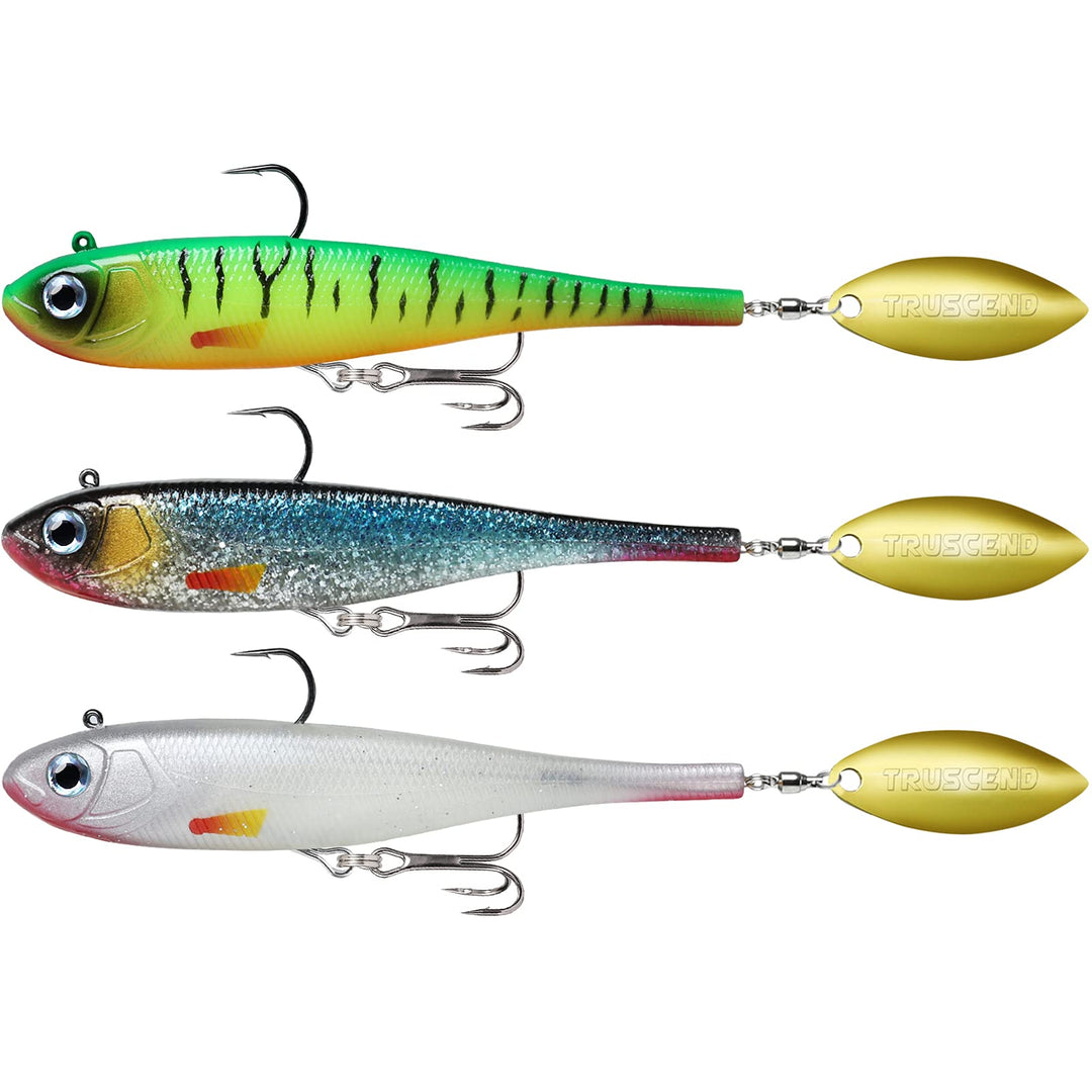 TRUSCEND Gummifische Angelköder für Forelle Zander & Barsch, Kunstköder Angelausrüstung Gummiköder A