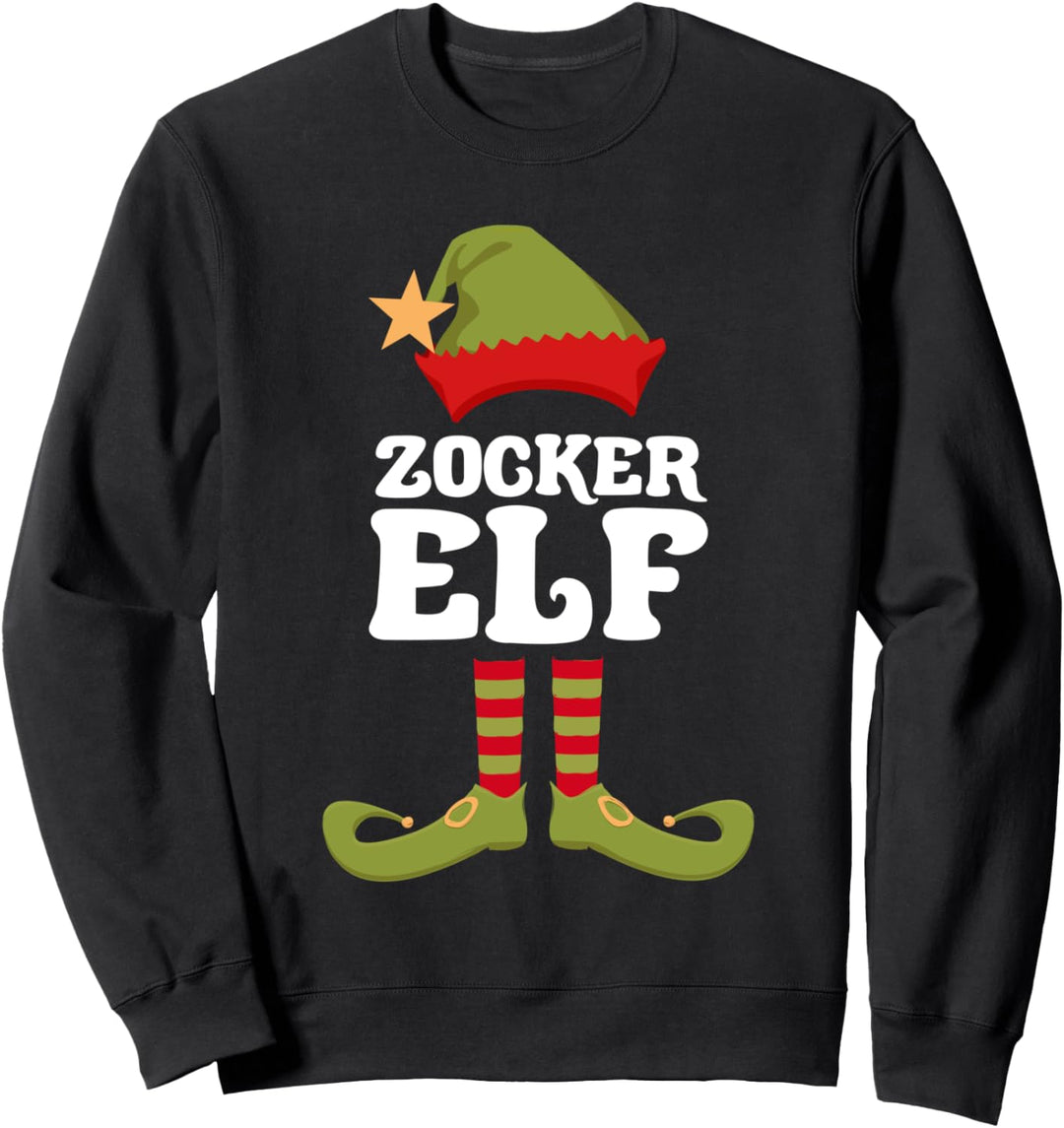 Zocker Elf Weihnachtself Weihnachten Sweatshirt