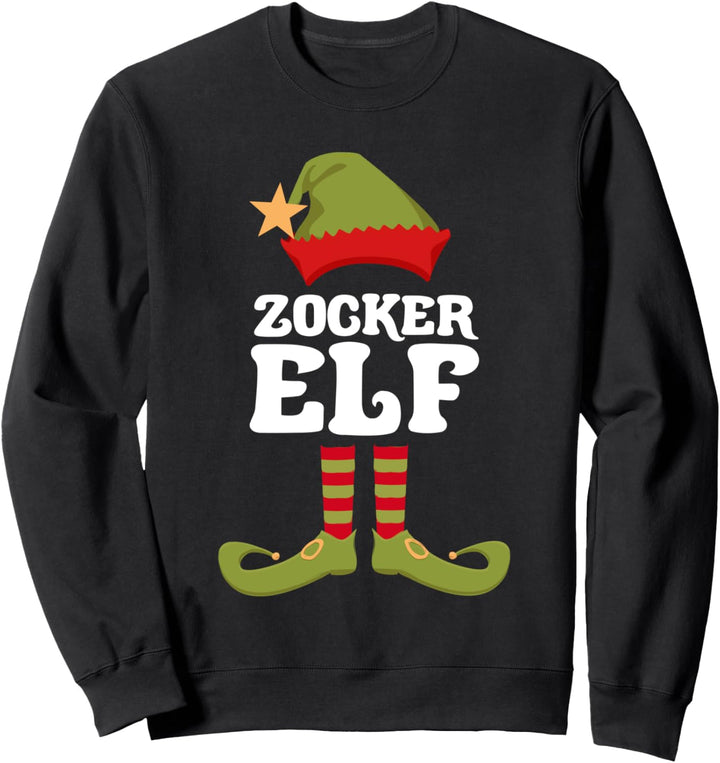 Zocker Elf Weihnachtself Weihnachten Sweatshirt