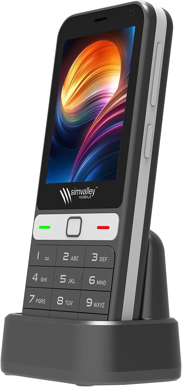 simvalley MOBILE 4G-Senioren-Handy, Touchdisplay, Whatsapp, SOS-Funktion, GPS, Android