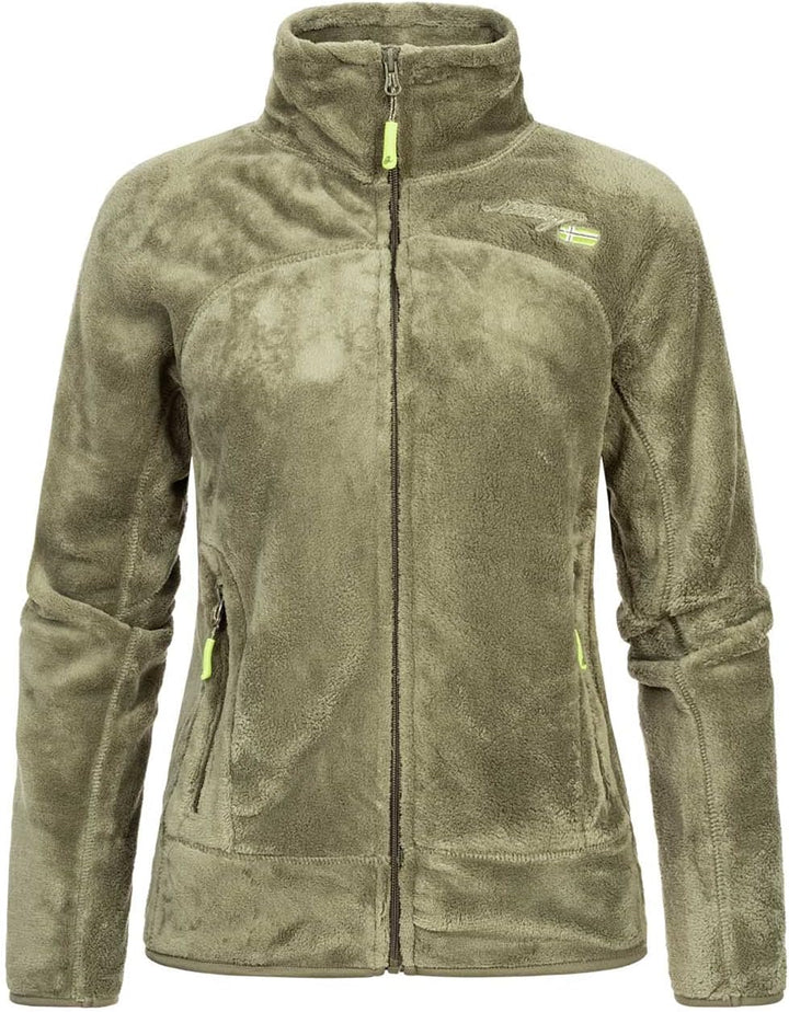 Geographical Norway Damen warme Übergangs Outdoor Fleecejacke mit Stehkragen bans production S Olive