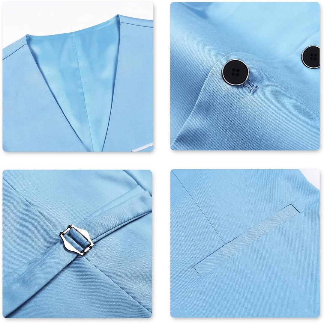 Allthemen Anzug Herren Slim Fit 3 Teilig Anzüge Modern Herrenanzug 3-Teilig Sakko Hose Weste für Bus