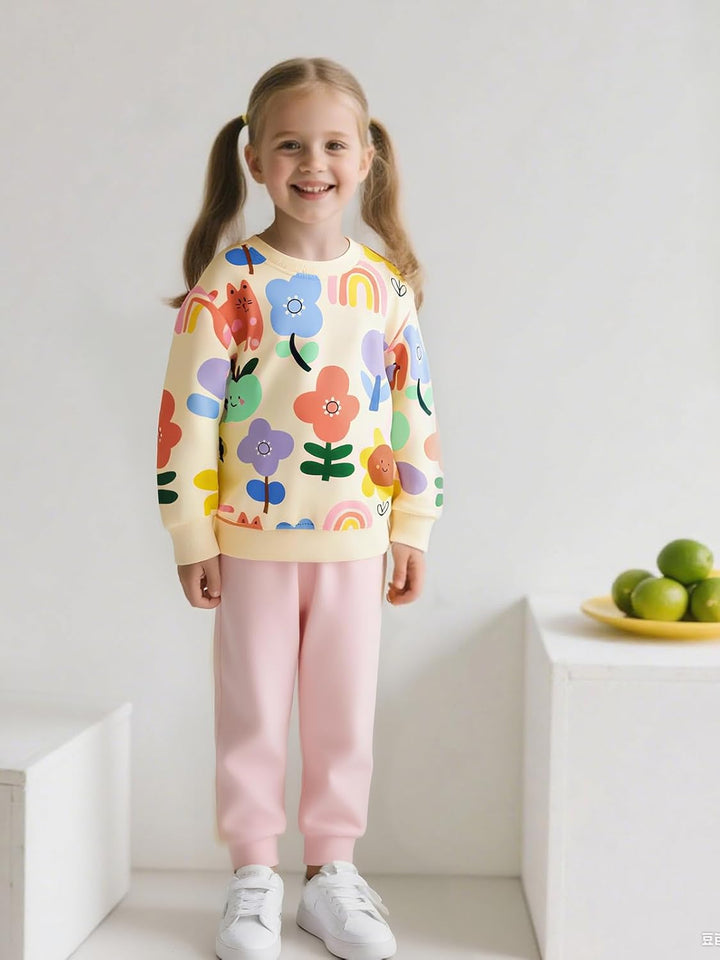 Mädchen Pullover für Kinder Langarmshirt Baumwolle Sweatshirt Winter Kleidung Langarm Tops 1-7 Jahre