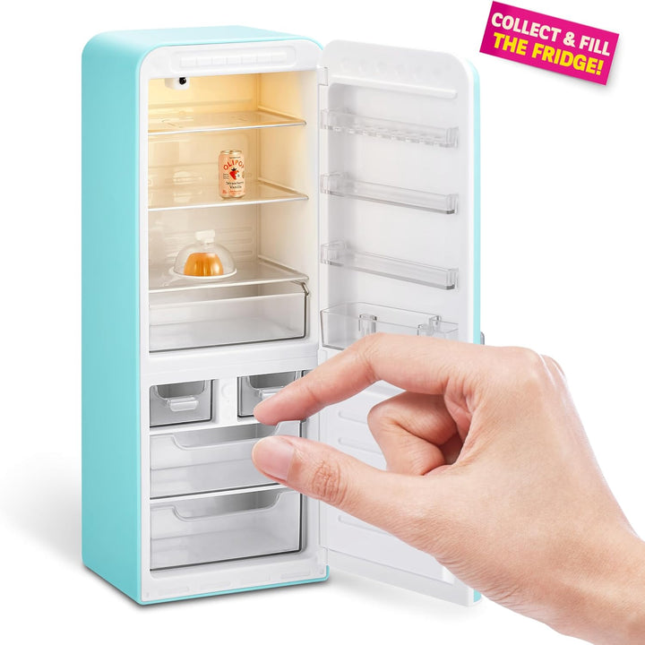 Mini Brands Fill The Fridge Spielset mit UV-Licht von ZURU, zum Sammeln, DIY, Harz zum Spielen, Exkl