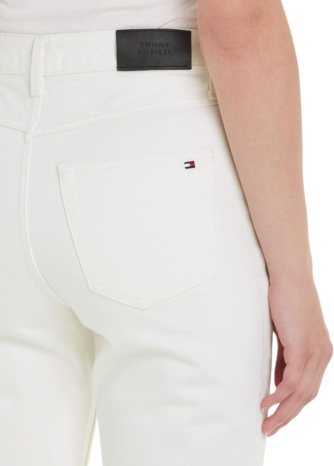 Tommy Hilfiger Damen Jeans Classic Straight Fit 27W / 32L Weiss (Ecru), 27W / 32L Weiss (Ecru)