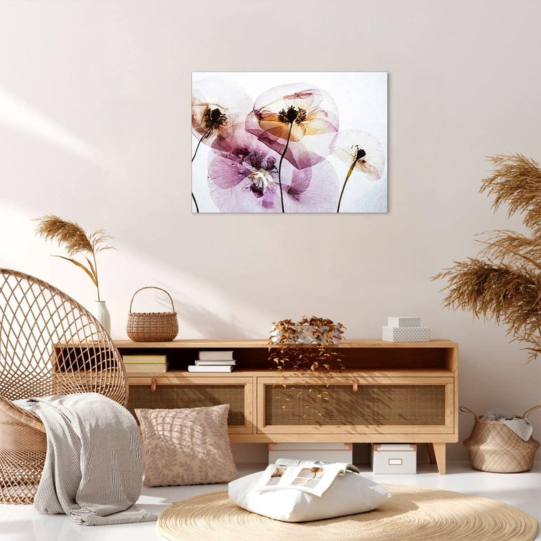 Bilder auf Leinwand blume sommer natur Leinwandbild mit Rahmen 70x50cm Wandbilder Dekoration Wohnzim