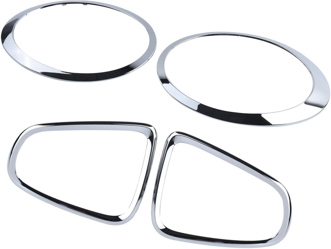BONRYAN Scheinwerferblenden Cover Trim 4pcs Chrom Scheinwerfer Rücklicht Surround Cover Trims Ersatz