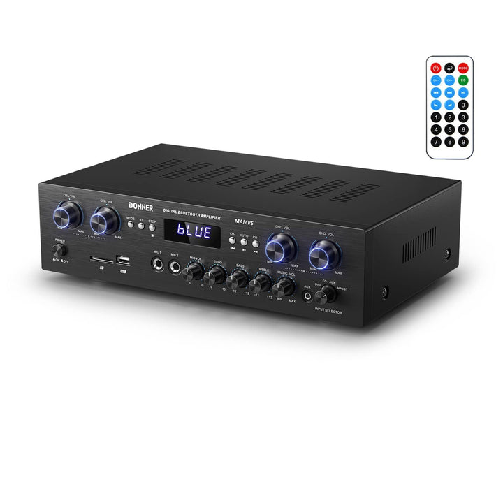 Audio Leistungsverstärker Bluetooth 5.0, Donner 440W Audio Verstärker 4 Kanal, Stereo Receiver mit U