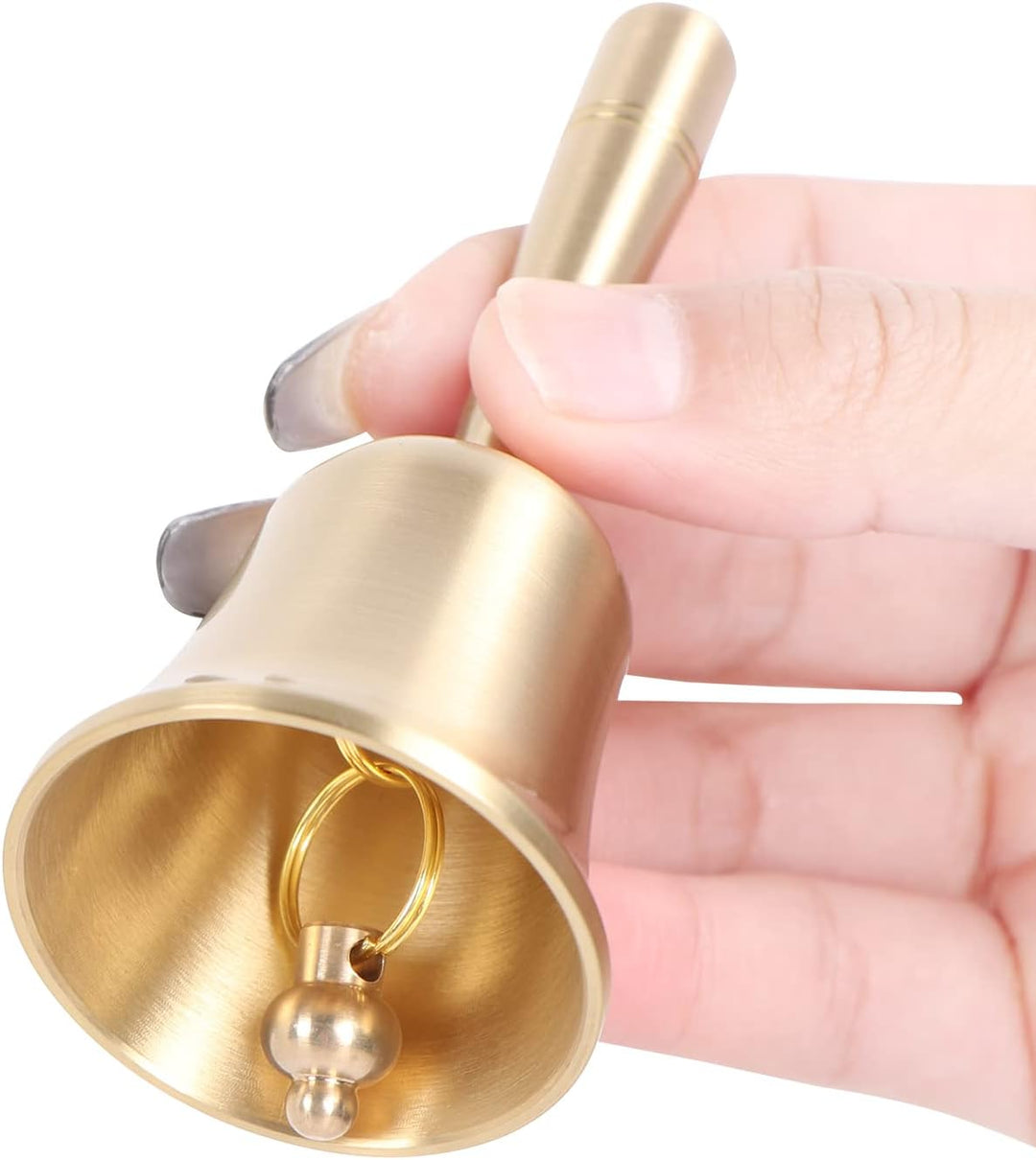 Handglocke im traditionellen Stil – Laute Handglocken aus massivem Messing, sehr Laute Handklingel f