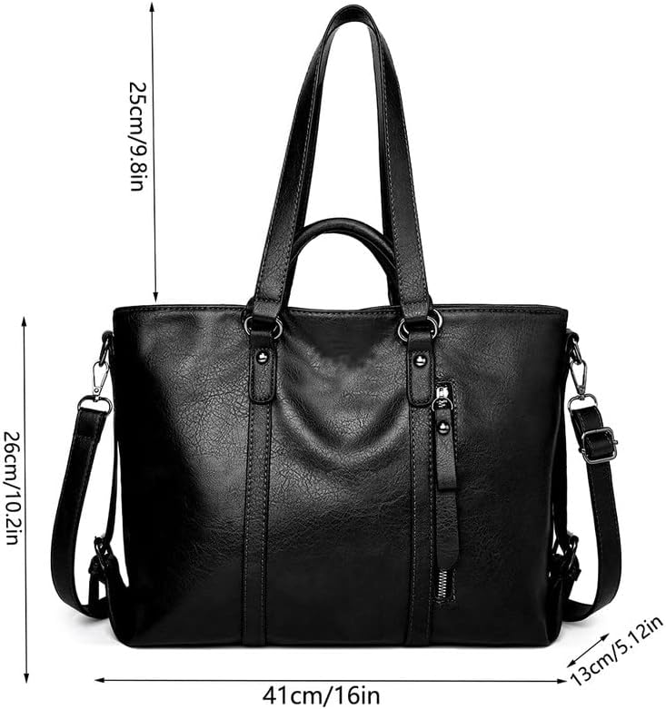 Coolives Damentasche Damen Henkeltasche mit Schultergurt aus PU-Leder Vintage Handtasche Retro Tasch