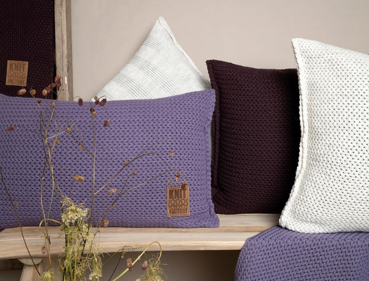 Knit Factory - Maxx Kissen - Aubergine - 60x40 cm