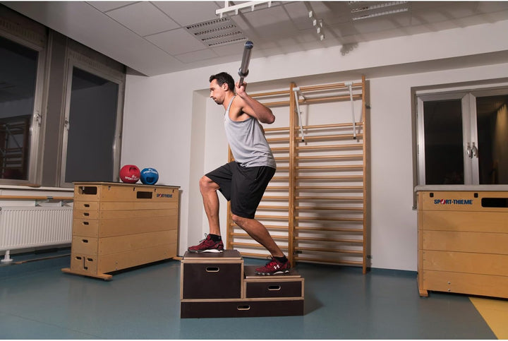 Sport-Thieme Plyo-Box Holz Kombi | rutschfeste Jump-Box/Sprungkasten aus Multiplex-Holz | In DREI Gr