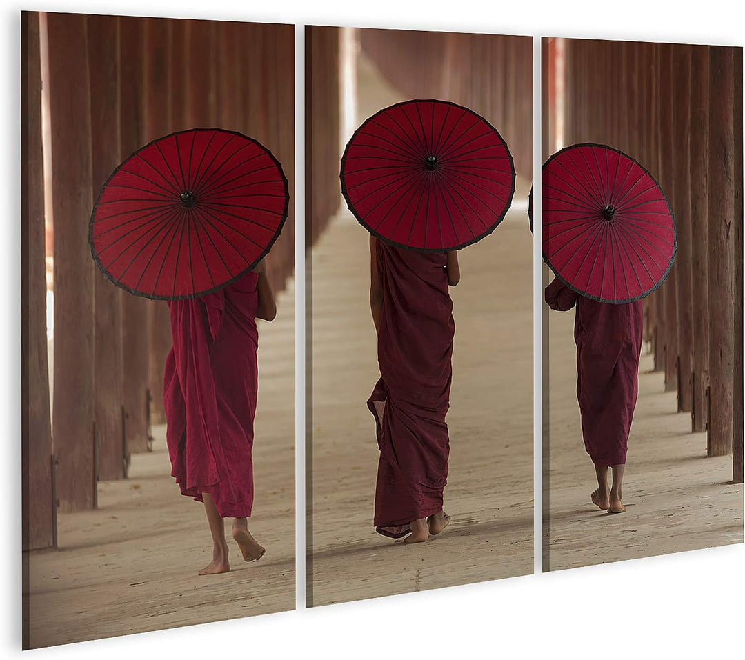 islandburner Bild auf Leinwand Buddhistischer Mönch Asiatisches Leben Burma Bilder Wandbilder Poster