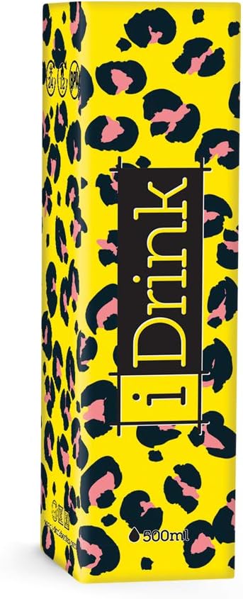 IDRINK® - Revolutionäre Thermoflasche, 2-wandig, Edelstahlflasche ENDE DER SERIE PREIS, 500 ML LEOPA