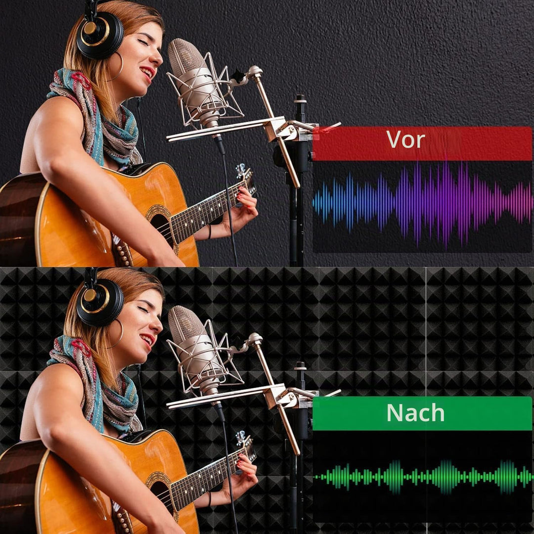 SK Studio 12 Stück Akustikschaumstoff Noppenschaumstoff Akustik Schaumstoff Schall Dämmung Dämmung f