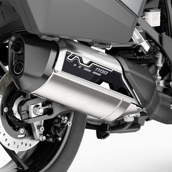 labelbike - 3D Harz Aufkleber Dekoration und Schutz des Motorrad-Schalldämpfers kompatibel mit Honda