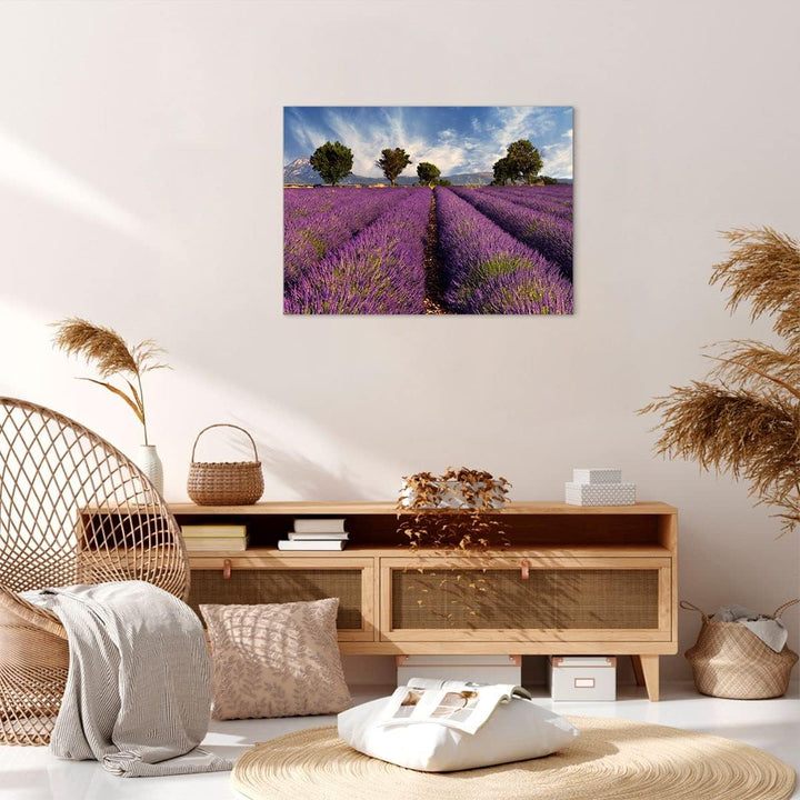 Bilder auf Leinwand Landschaft Wiese Pflanzen Leinwandbild 70x50cm Wandbilder Dekoration Wohnzimmer