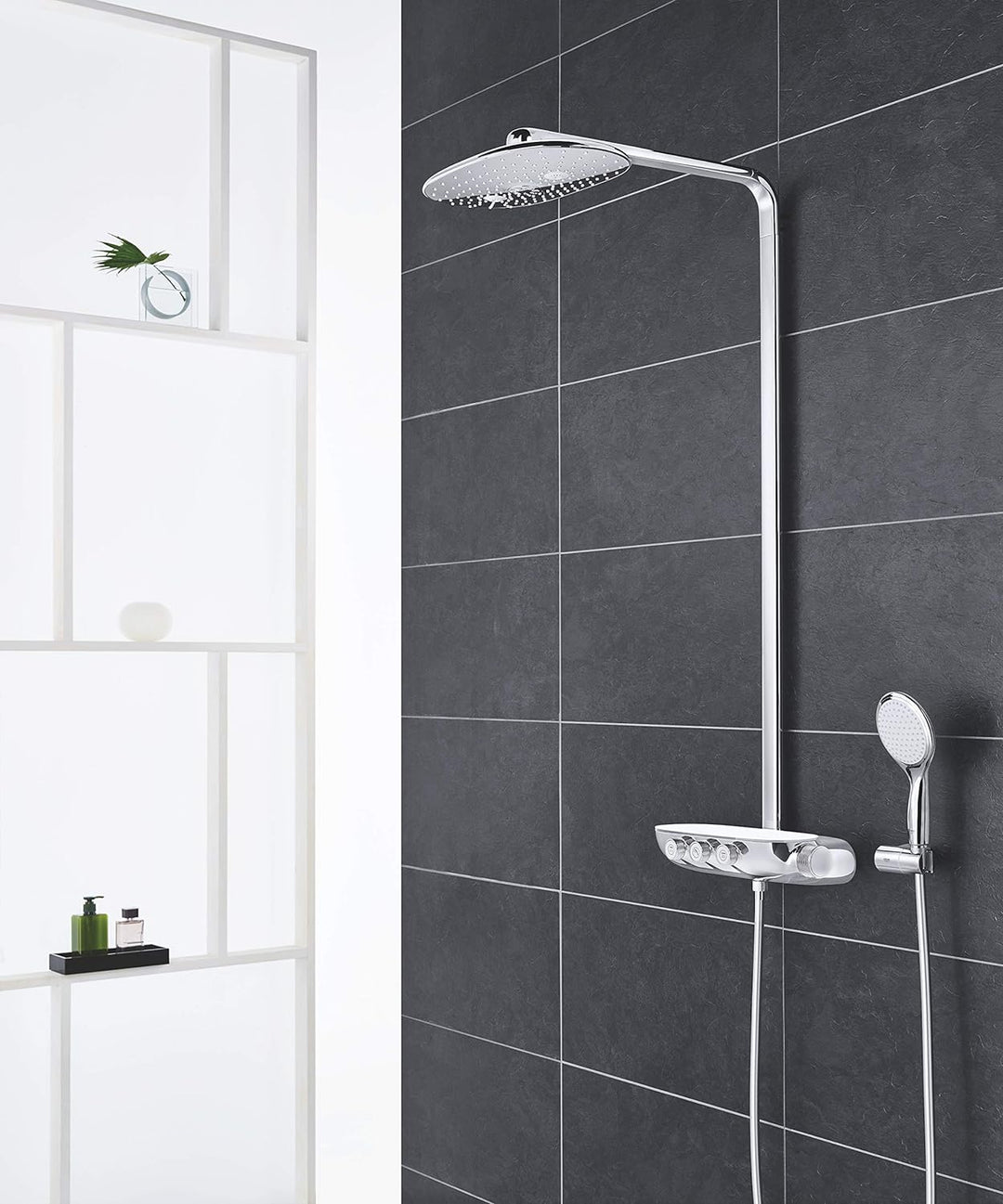 GROHE Rainshower SmartControl Duo 360 - Duschsystem mit Thermostatbatterie (Wandmontage, 3 Strahlart