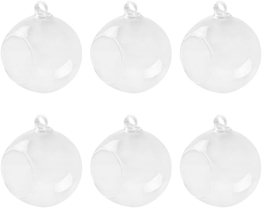 Yardwe Hochzeitsgeschenk Kugelförmige Hängende Glasvasen Mit Flachem Kugelform Blumenpflanzen Terrar