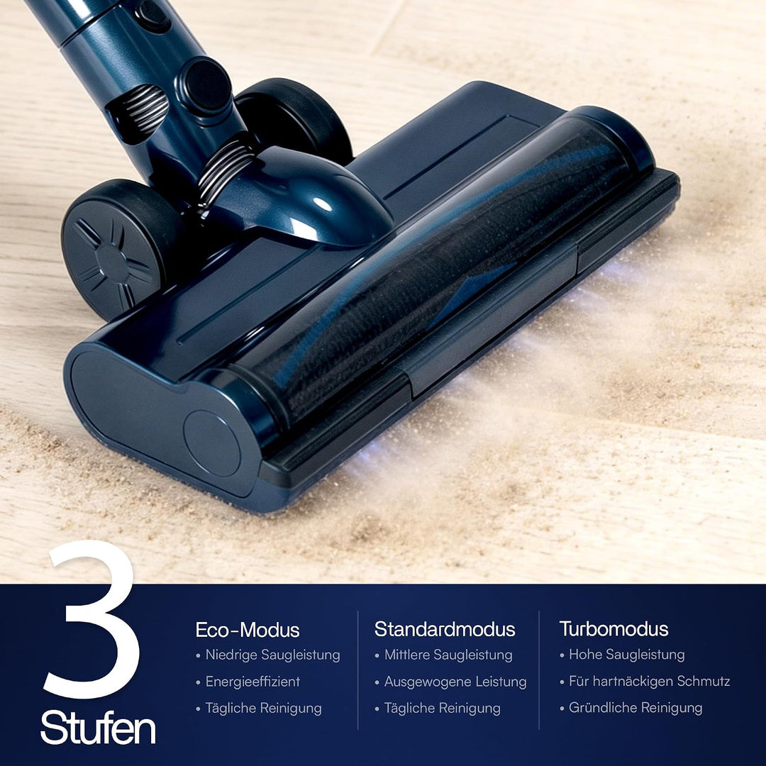VANJOOL® Akku Staubsauger Kabellos 250W – 9 kPa Stielstaubsauger & Handstaubsauger – Beutelloser Sta