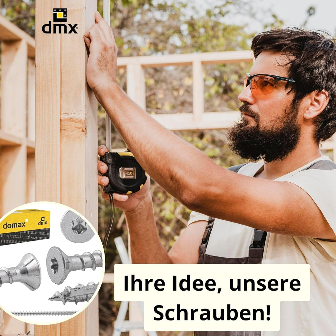 DMX - Konstruktionsschrauben Holzschrauben Spanplattenschrauben Tischlerschrauben mit Senkkopf Torxk
