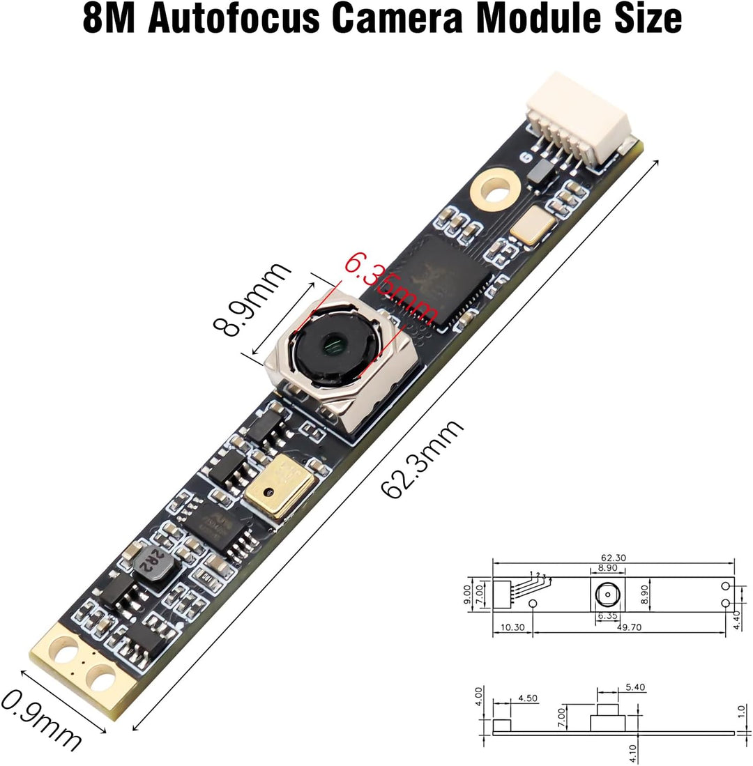 USB Kamera modul Autofokus mit Mikrofon Binghe 8MP Autofokus Kamera 60° Autofoku Kameramodul mit 1m