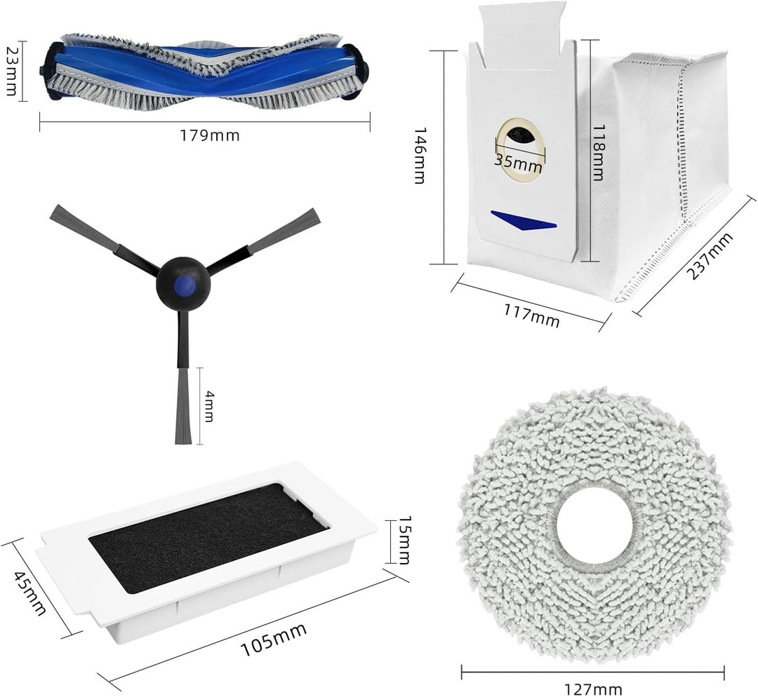 Zubehör für ECOVACS DEEBOT T30 PRO OMNI ECOVACS DEEBOT T30 Omni Staubsaugerroboter Ersatzteile 20er