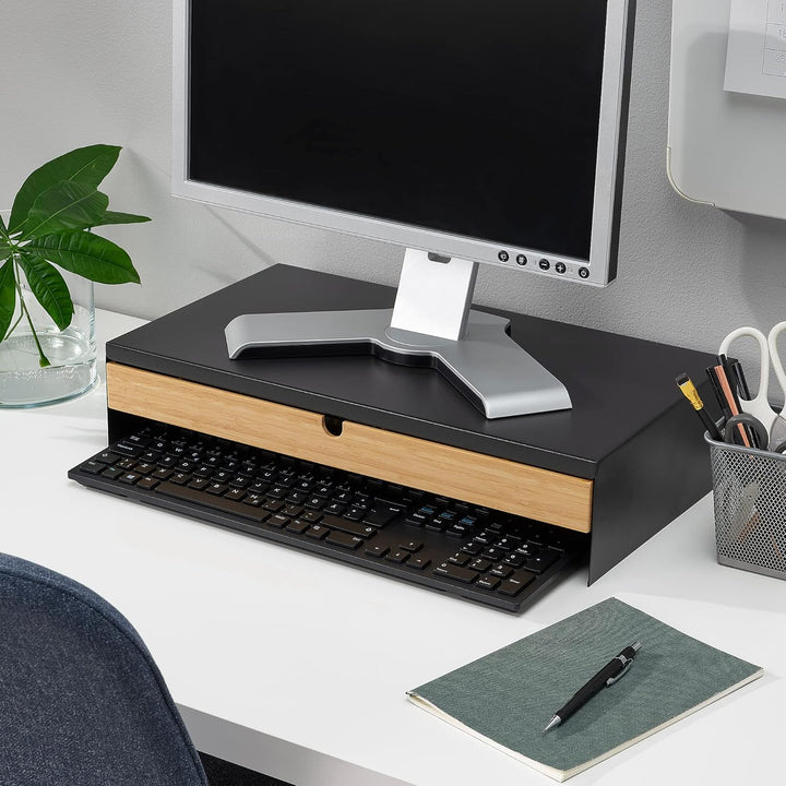 IKEA ELLOVEN Monitorständer mit Schublade, Anthrazit