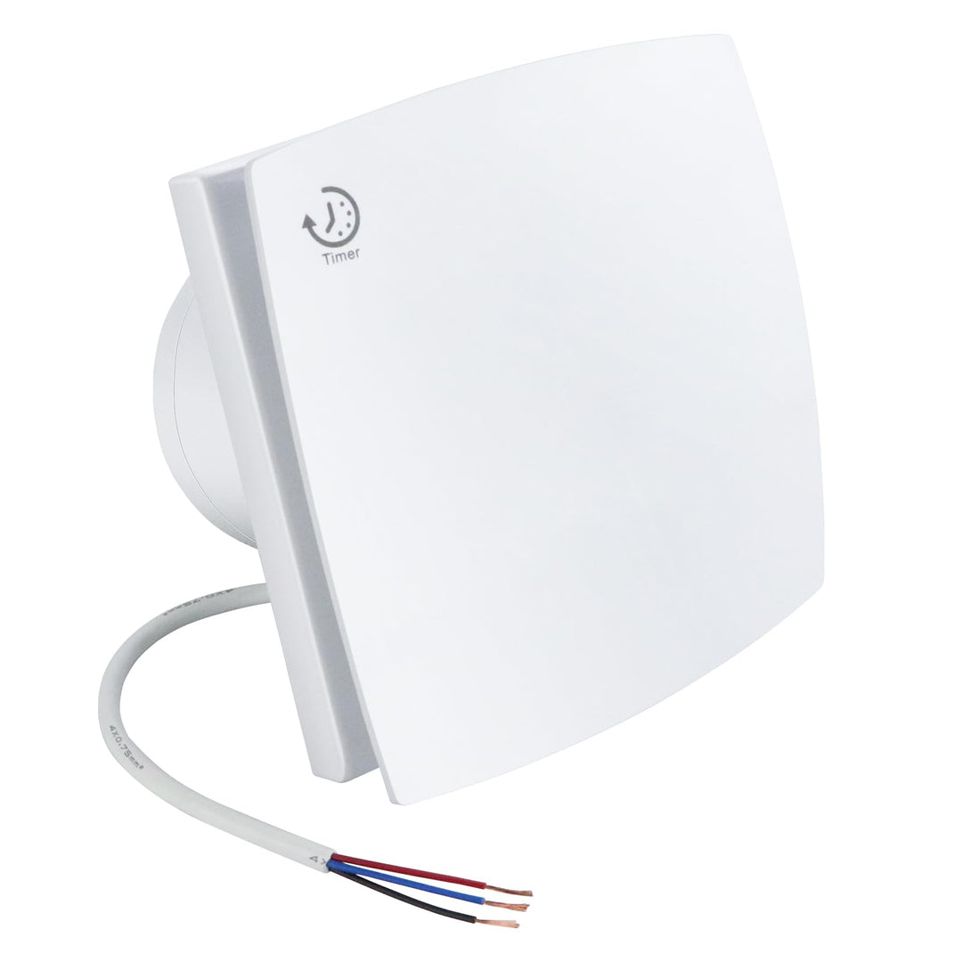 Anesty Badlüfter 100mm mit Nachlauf, 95m³/h 12W Abluftventilator Leiser Wandventilator WandLüfter mi