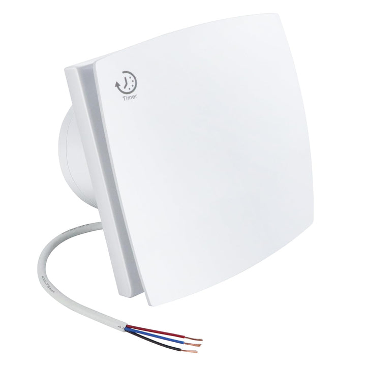 Anesty Badlüfter 100mm mit Nachlauf, 95m³/h 12W Abluftventilator Leiser Wandventilator WandLüfter mi