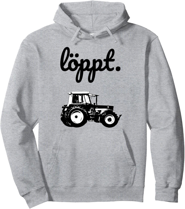 Löppt Landwirt Bauer plattdeutsch Traktor Trecker Geschenk Pullover Hoodie