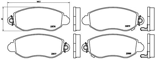 Brembo P 24 052 Bremsbelagsatz, Scheibenbremse - (4-teilig)