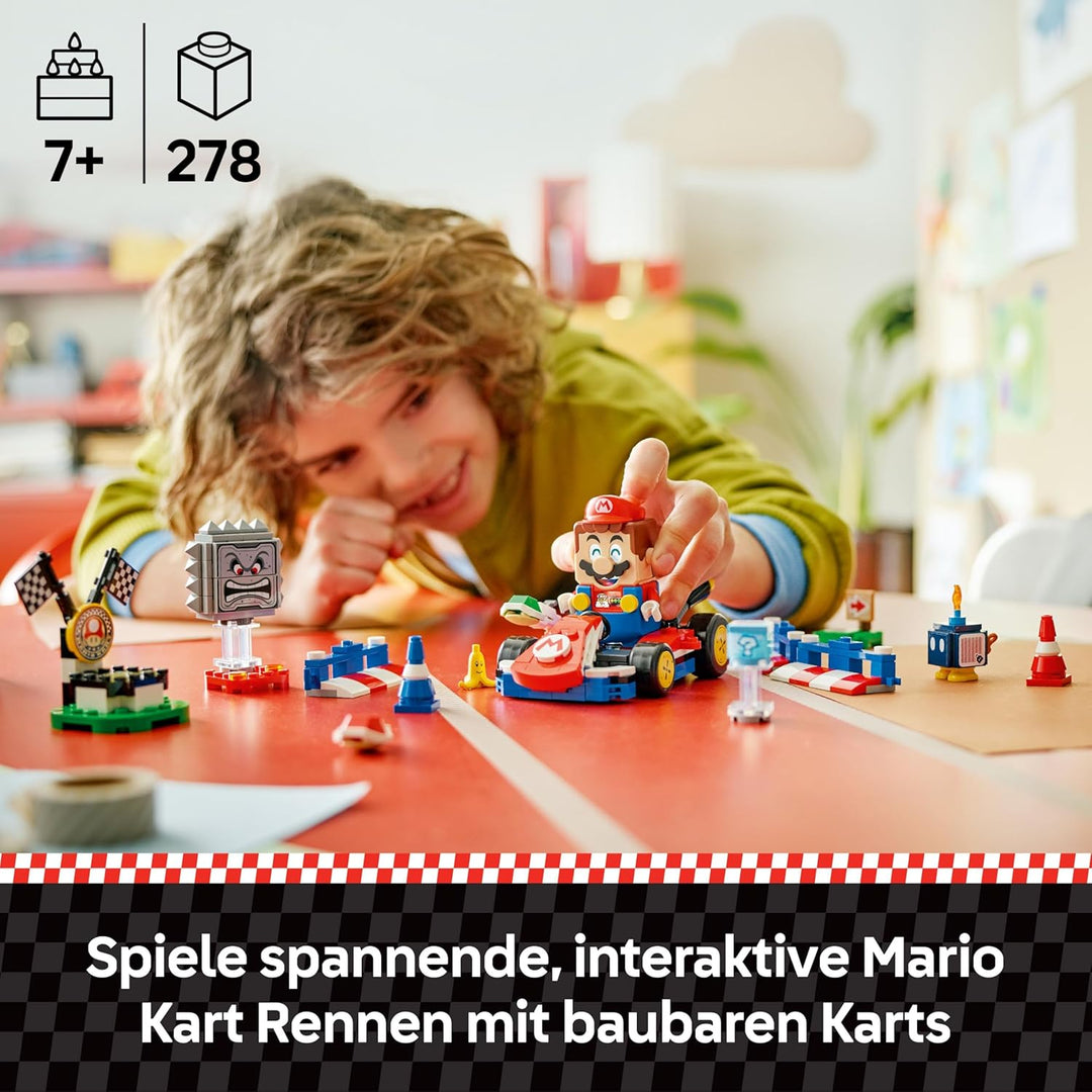 LEGO Mario Kart - Interaktiver Mario & Standard-Kart - Nintendo Spielzeug - Spiel Rennstrecke mit Au