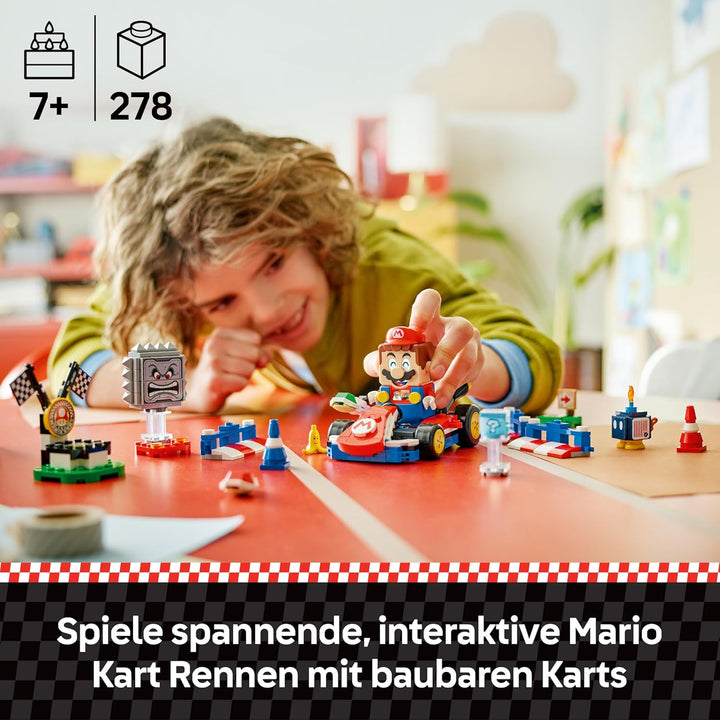 LEGO Mario Kart - Interaktiver Mario & Standard-Kart - Nintendo Spielzeug - Spiel Rennstrecke mit Au