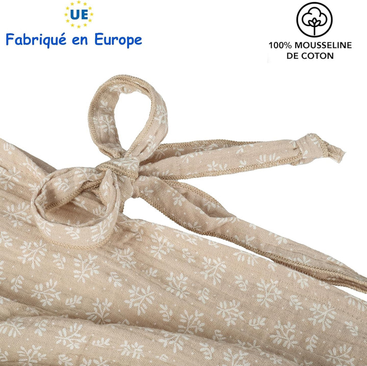 Hausbett Himmel - 100% Baumwolle - Betthimmel Hausbett aus Musselin - Bett Vorhang Kinderbett - Himm