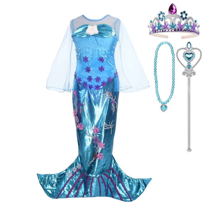 Lito Angels Prinzessin Meerjungfrau Kostüm Kleid Party Verkleidung Cosplay für Kleinkind Mädchen Grö